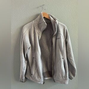 Avalanche Gray Fleece Jacket with Logo